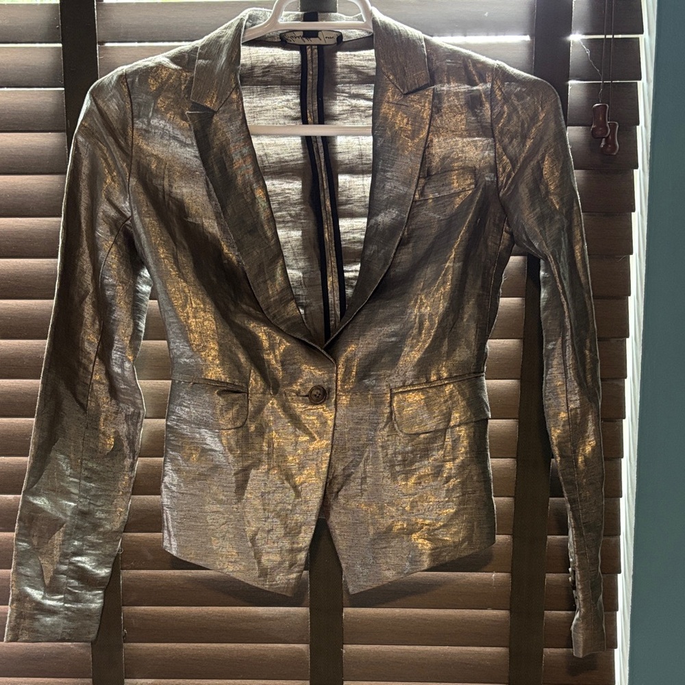 Elizabeth &James metallic  Silver Women's Blazer